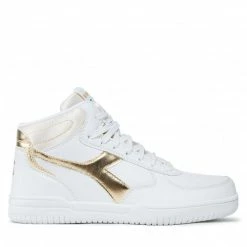 Damen Halbschuhe Sneakers DIADORA - Raptor Mid Metallic Satin Wn White/Gold