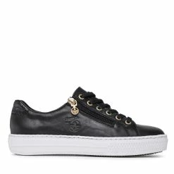 Damen Halbschuhe Sneakers Rieker - L59L1-01 Schwarz