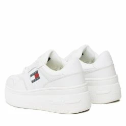 Damen Halbschuhe Sneakers Tommy Jeans - Retro Basket Flatf EN0EN02086 White 0K4 -Halbschuhe Sales Shop sneakers tommy jeans retro basket flatf en0en02086 white 0k4 1