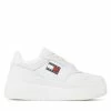 Damen Halbschuhe Sneakers Tommy Jeans - Retro Basket Flatf EN0EN02086 White 0K4 -Halbschuhe Sales Shop sneakers tommy jeans retro basket flatf en0en02086 white 0k4