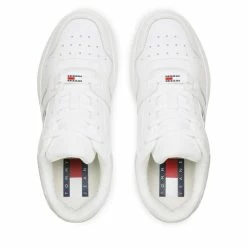 Damen Halbschuhe Sneakers Tommy Jeans - Retro Basket Flatf EN0EN02086 White 0K4 -Halbschuhe Sales Shop sneakers tommy jeans retro basket flatf en0en02086 white 0k4 3